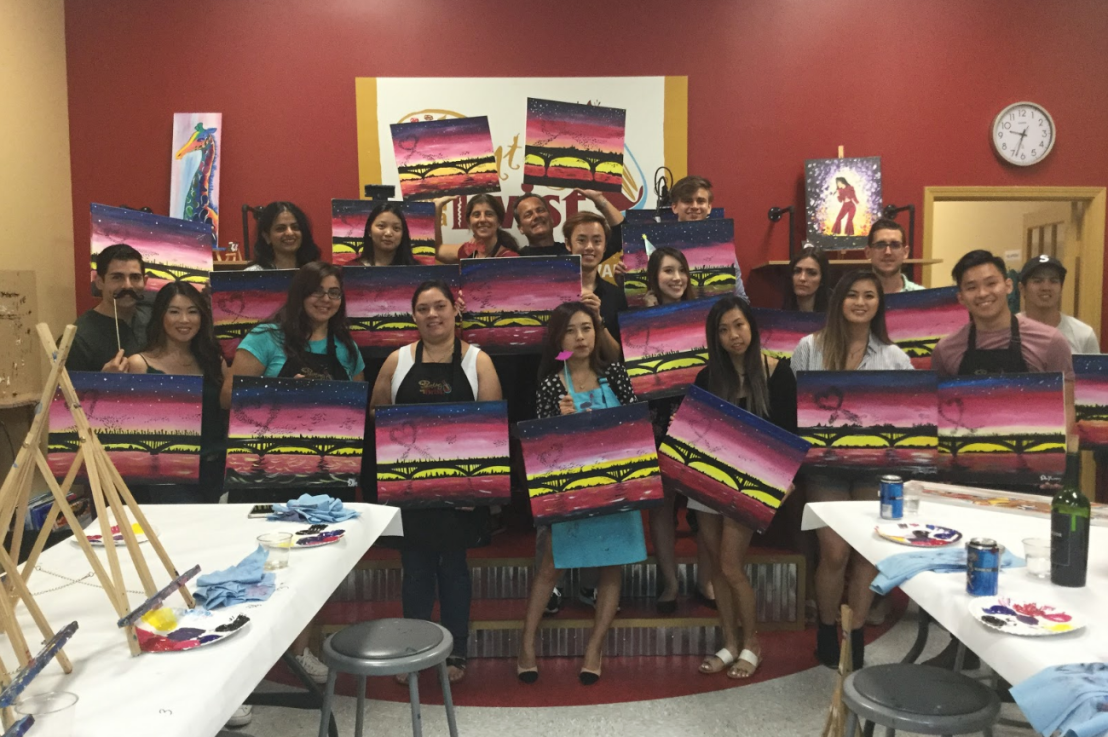 Houston Food Bloggers Paint, Sip & Eat at PWAT&nbsp;Memorial!